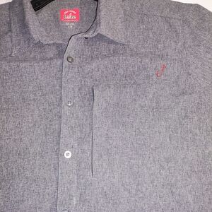 Gray Casual Button-Down Shirt